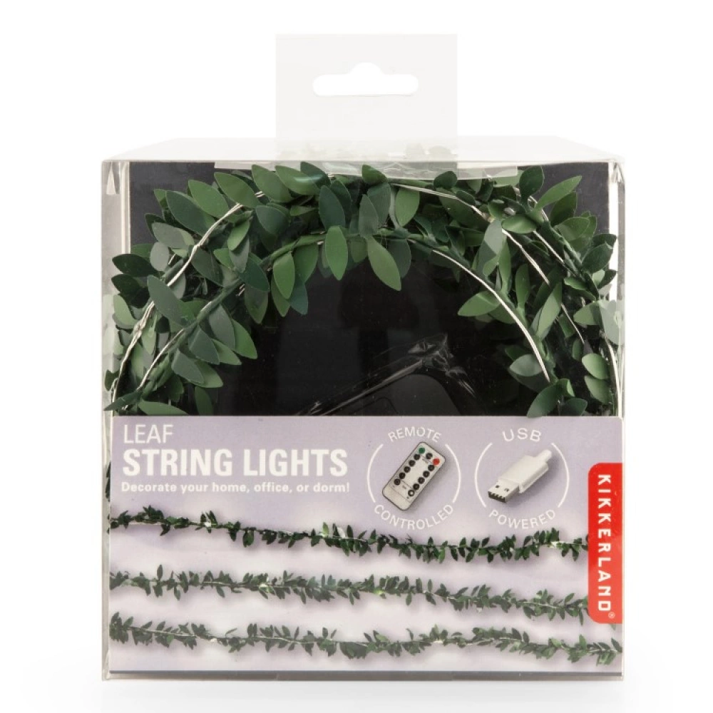 USB Driven Fairy Lights With Green Leaves - Image 10