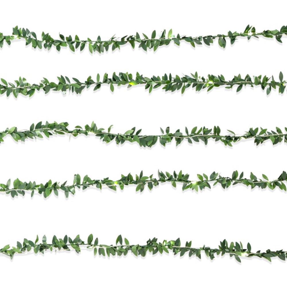 USB Driven Fairy Lights With Green Leaves - Image 7