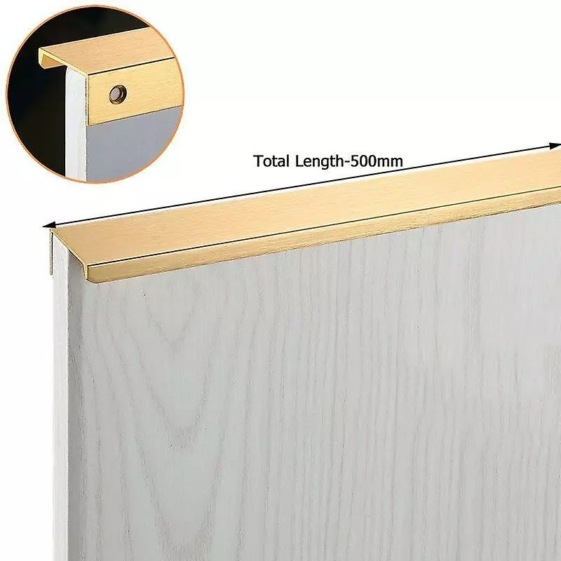 Unbranded Black Hidden Cabinet Handles Aluminum Alloy Kitchen Cupboard Pulls Drawer Knobs Furniture Handle Bedroom Door Hardware