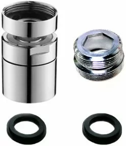 Jscxcf Her Kindessor Tap Joke, 360 Degreespivor Water Saving Water Filter Suitable M22 External Thread And M24 Female Thread For Kitchen And Bathroom Silver