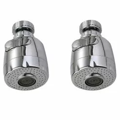 Dawnell 360 Degree Swivel Faucet Aerator Kitchen Faucet Head 2 Modes Adjustable Shower Head Filter Sprayer For Kitchen Bathroom (short)