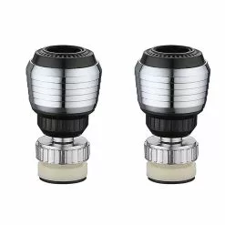 Dawnell (2 Pieces) 360 Swivel Adjustable Faucet Aerator Kitchen Bathroom Faucet Filter Bubbler