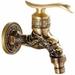 Unbranded Faucet Rustic Brass Washing Machine Faucet Single Spout Kitchen/garden