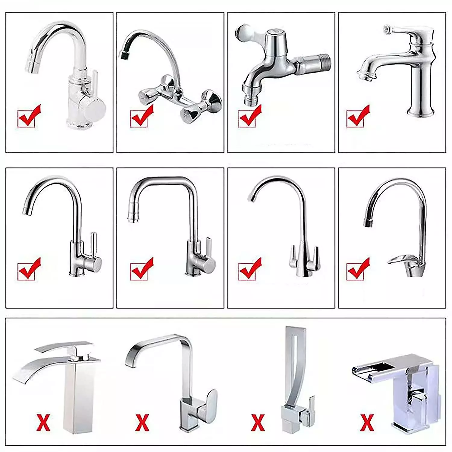 Unbranded 1pc/2pcs Water Faucet Extension Filter Faucets Nozzle Extension Spray Water Filters Stonego Home Kitchen Bathroom Accessories - Image 5