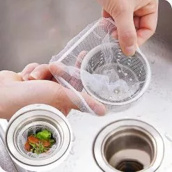 Unbranded Disposable Kitchen Sink Filter Garbage Bag Sink Leakage Meshgarbage Filter Bag For Bathroom Kitchen Anti-blocking (with A Filter Extraction Box)