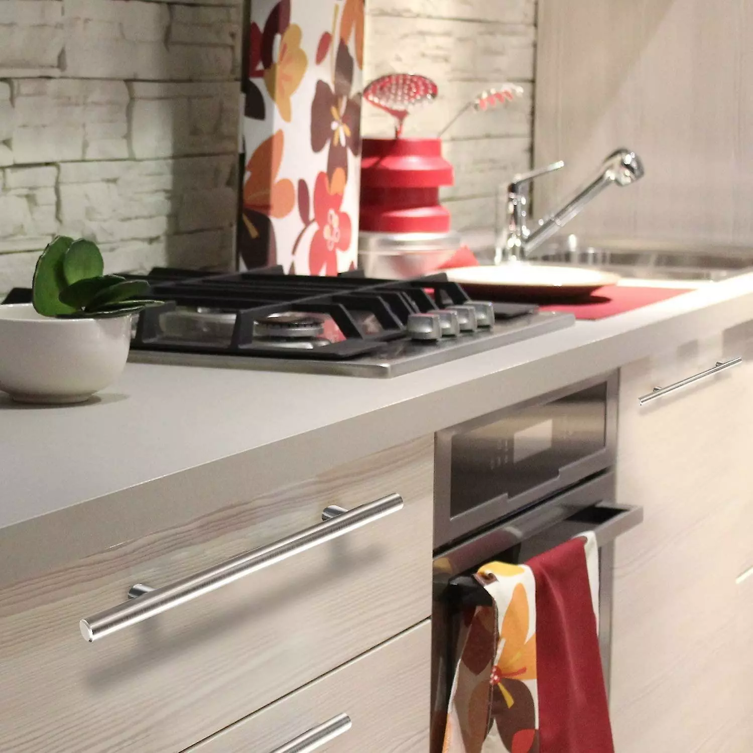 Ksalfye Cupboard Drawer Door Handles Pull Handles For Kitchen Cabinets Cupboard Pulls Stainless Steel Furniture Handles Drill Hole Distance Kitchen Cabinet Fu - Image 5