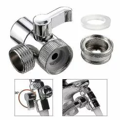 Unbranded Switch Faucet Adapter Kitchen Sink Splitter Diverter Valve Water Tap Connector For Toilet Bidet Shower Kichen Accessories