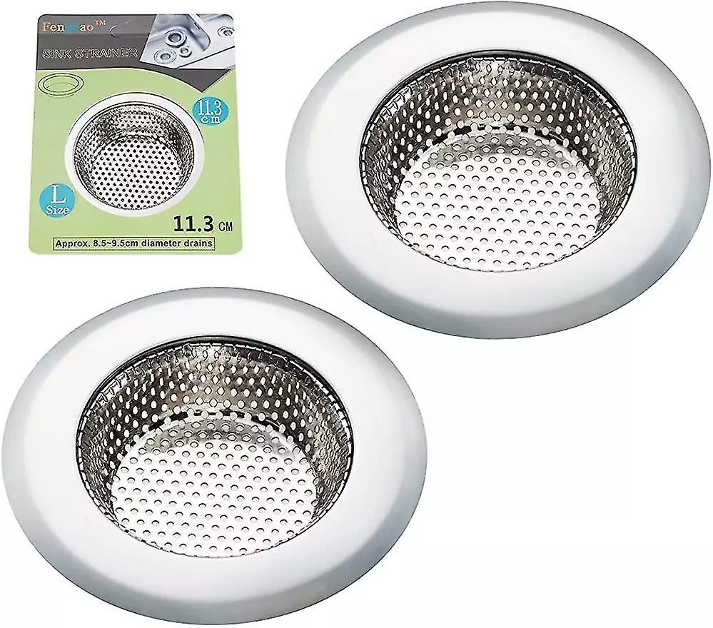 Unbranded 2pcs Kitchen Sink Strainer - Stainless Steel, Large Wide