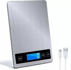 Ksalfye Precision Kitchen Scale Battery Charging Dual Purpose Mechanical Kitchen Scale Stainless Steel Kitchen Electronic Scale