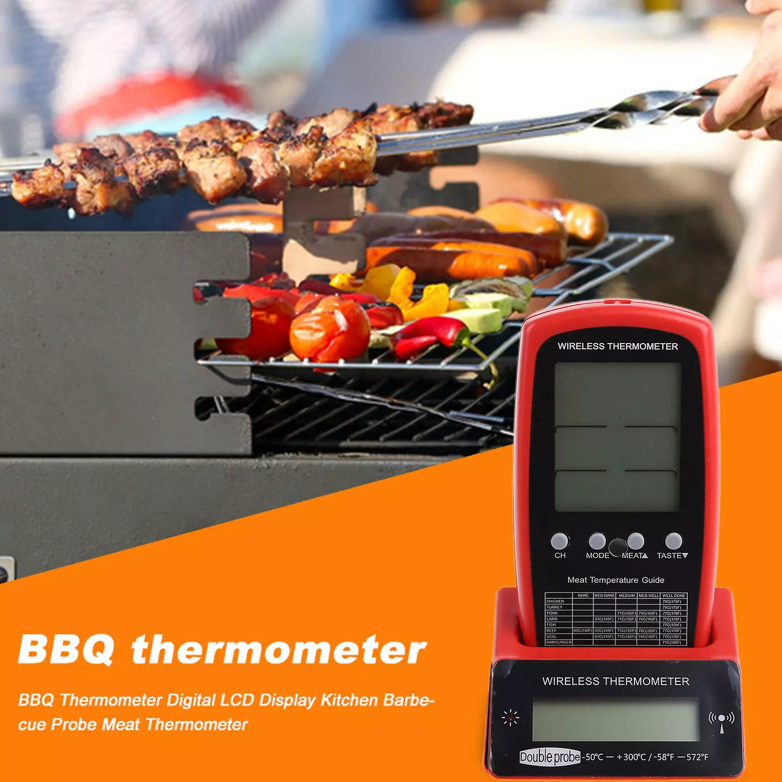 Unbranded Wireless Digital Bbq Thermometer Food Grill Smoker Meat Thermometer For Kitchen - Image 5