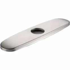 LITZEE Round 10" Kitchen Sink Faucet Hole Cover Deck Plate Stainless Steel Brushed Nickel Suitable For Covering Unused Holes