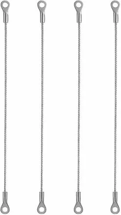 Baicccf 200mm Stainless Steel Cabin Hooks Door Limiter Pin Connecting Rope Furniture Home Kitchen Cabinet Door Rope (4pcs)