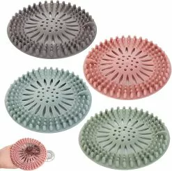 Baicccf Other Sink Accessory 4pcs Silicone Hair Filter Universal Drain Protector Can Be Used In Bathroom Bathtub Kitchen Scrollsqy Hair Filter