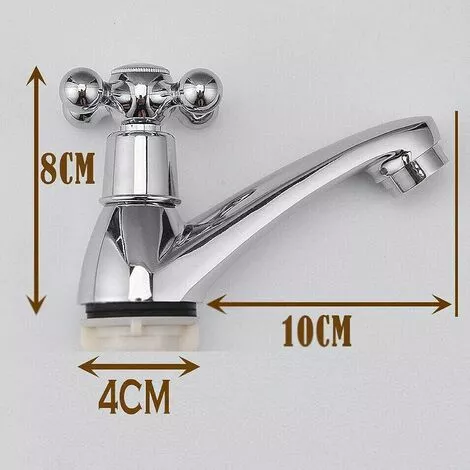 DAY PLUS Basin Tap Pair Traditional Bathroom Sink Taps Hot And Cold Water Mixer Tap With Ceramic Disc Technology, Solid Brass Traditional Double Basin Taps For Kitchen Basin Sink Bathroom Washroom - Image 2