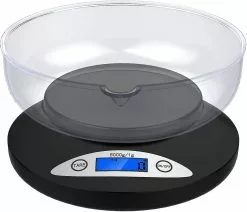 Digital Kitchen Scale, Ascher 5000g Electronic Cooking Food Scale With Back-lit Lcd Display, Mode And Tare Features 5000 X 1g 1pcs Black+ White)_ssxjv
