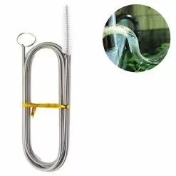 Wonderful 1.55m Flexible Refrigerator Scrub Brush Fridge Cleaning Tool, Stainless Steel Kitchen Drain Tube Cleaning Brushes, Waterpipe Drain Dredge Tool