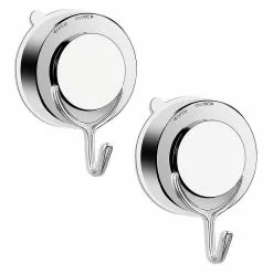 Unbranded Suction Cup Hooks Vacuum Towel Hooks, Multi-purpose Hooks For Bathroom Kitchen Coat Hooks Robe Hooks Wall Hooks (2 Pack)