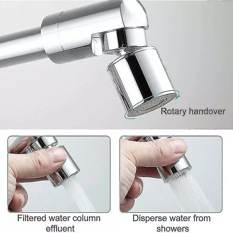 Unbranded 360 Degree Faucet Aerator, Swivel Water Saving Filter Kitchen Faucet Head 2 Modes Adjustable - Image 3
