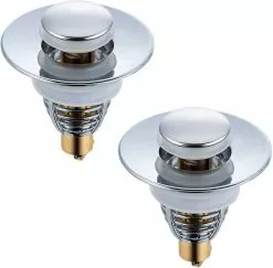 Unbranded Set Of 2 Sink Drains - Universal Pop-up Stopper - For Kitchen, Bathroom, Shibaod