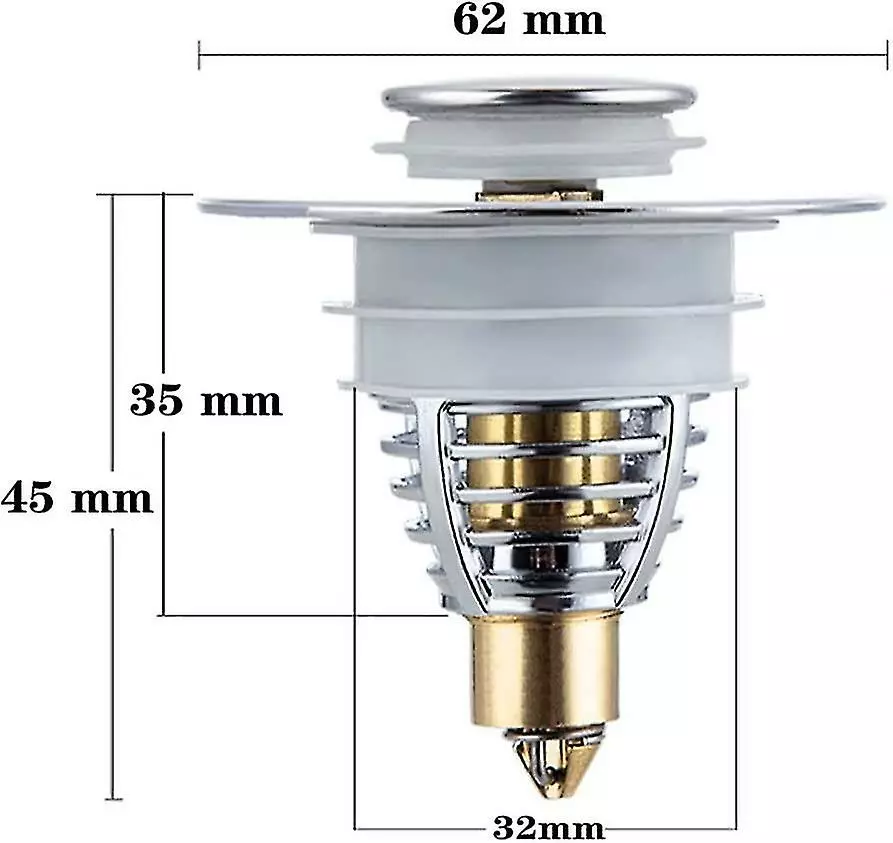 Unbranded Set Of 2 Sink Drains - Universal Pop-up Stopper - For Kitchen, Bathroom, Shibaod - Image 2