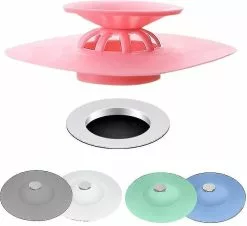 Unbranded Kitchen Squeezer Type Deodorant Cap Bounce Silicone Floor Drain Bathroom Anti-clog Leak Plug (5 Pcs)