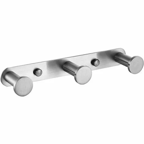 Langray Wall Towel Hook Coat Hooks With Hooks 304 Stainless Steel Wall Mount Towel Rack Hooks For Bathroom And Kitchen Doors (3 Hooks, Brushed)