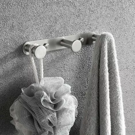 Langray Wall Towel Hook Coat Hooks With Hooks 304 Stainless Steel Wall Mount Towel Rack Hooks For Bathroom And Kitchen Doors (3 Hooks, Brushed) - Image 2