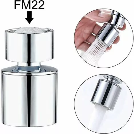 LangRay 22mm Kitchen Faucet Aerator Water Saver Dual Function 360 Degree Rotation - Image 2
