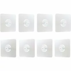 LangRay 8 Piece Self Adhesive Nail In Hooks, Sticky Hanging Nails, Wall Mount Screw Hook Without Punch, For Bathroom, Kitchen