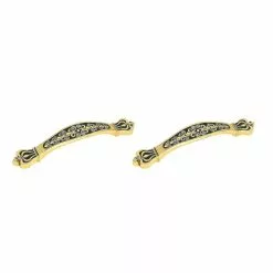 Unbranded 2 Pcs Kitchen Cabinet Handles Golden Zinc Alloy Compatible With Home Decoration