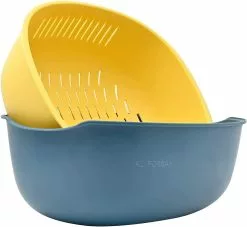 Unbranded (5 Quart) Kitchen Colander Bowl Set, Plastic Colander Filter, Washing Bowl And Rectangular