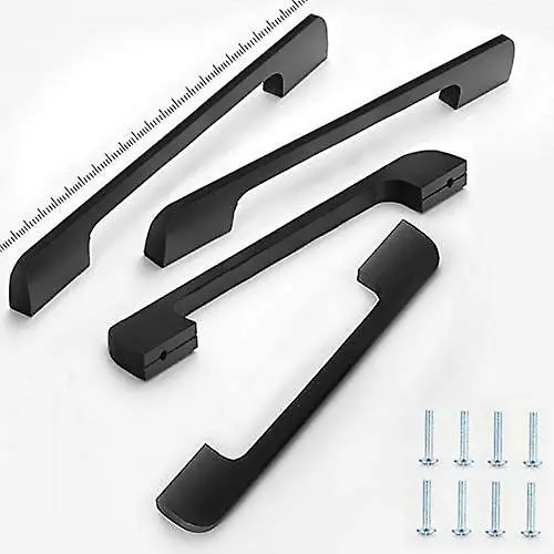 Keepsmile 4-pack Cabinet Handles - Stainless Steel Square Cabinet Handles, Modern Decorative Hardware For Kitchen Cabinets, Drawers, Doors, Cabinet Cabinets, Su