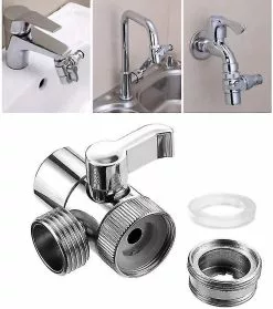 Yaqinuo Switch Faucet Adapter Aerator Water Tap Connector Kitchen Sink Splitter Shower Head Diverter Valve