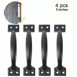 Keepsmile 4pcs Barn Door Handles Gate Handles For Wooden Fences Vintage Cabinet Handle Pull For Kitchen Cupboard Furniture Drawer Cabinet Hardware
