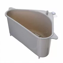 Lmell Kitchen Triangular Sink Strainer Drain Fruit Vegetable Drainer Basket Sponge Gift