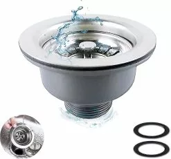 Unbranded Kitchen Sink Strainer Sink Stopper Stainless Steel Kitchen Basket Sink Accessories Sinks (114mm) Scrollsqy