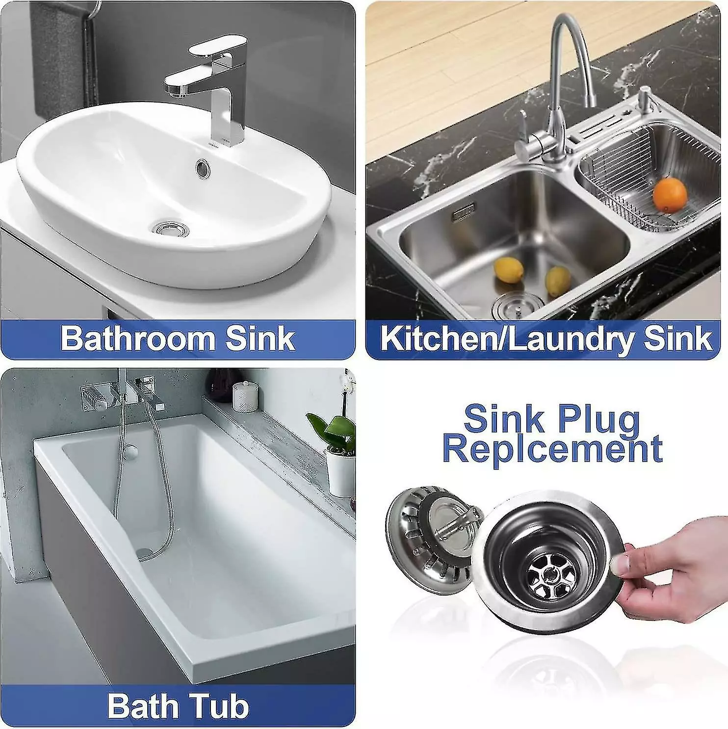 Unbranded Kitchen Sink Strainer Sink Stopper Stainless Steel Kitchen Basket Sink Accessories Sinks (114mm) Scrollsqy - Image 4