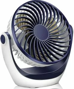 Unbranded Usb Desk Fan, Portable Quiet Fan, Powerful Mini Fan, 3 Speed Small Table Fan For Bedroom, Office, Home, Kitchen (360 Rotation, Usb Powered)