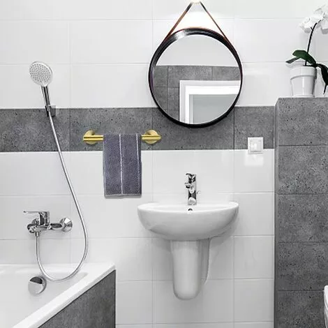 MUFF Towel Rack Brushed Gold Towel Rack Bar Bathroom Rack For Bathroom Kitchen - Image 3