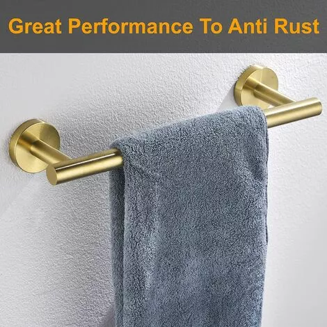 MUFF Towel Rack Brushed Gold Towel Rack Bar Bathroom Rack For Bathroom Kitchen - Image 4