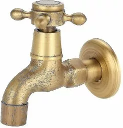 Unbranded G1/2 Wall Mounted Vintage Solid Brass Faucet Water Tap For Kitchen Sink Mop Pool(short)