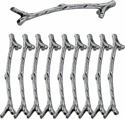 Giveuphesit 10 Pieces Furniture Handles, Metal Cabinet Handles Creative Branches Design Door Handles Vintage Handles Kitchen