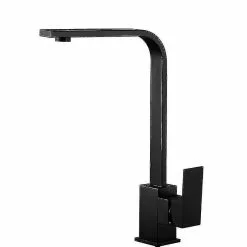 Unbranded Square Kitchen Faucet Brass Bathroom Faucet Black Paint Hot And Cold Faucet