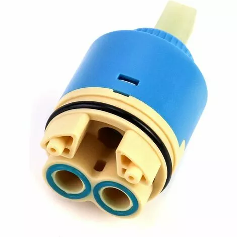 Tinor Replacement Ceramic Cartridge, Ceramic For Mixer Tap, Ceramic Cartridge For Kitchen Or Bathroom 40 Mm, Blue, With Bottom