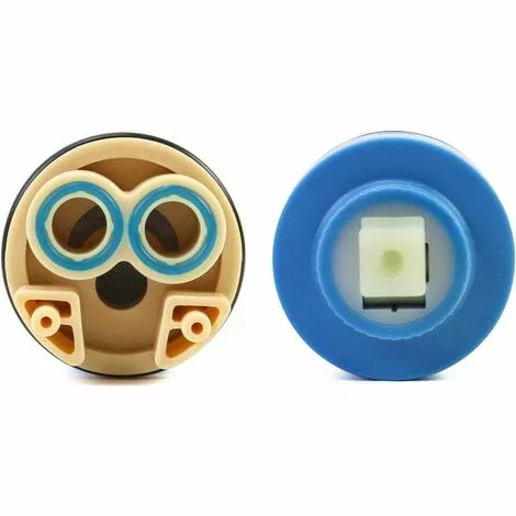 Tinor Replacement Ceramic Cartridge, Ceramic For Mixer Tap, Ceramic Cartridge For Kitchen Or Bathroom 40 Mm, Blue, With Bottom - Image 2