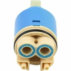 Tinor Replacement Ceramic Cartridge, Ceramic For Mixer Tap, Ceramic Cartridge For Kitchen Or Bathroom 35 Mm, Blue, With Bottom