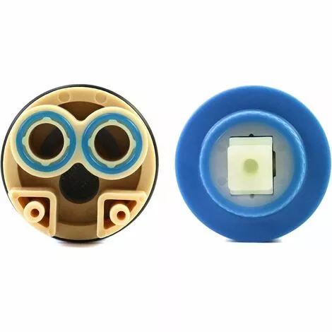 Tinor Replacement Ceramic Cartridge, Ceramic For Mixer Tap, Ceramic Cartridge For Kitchen Or Bathroom 35 Mm, Blue, With Bottom - Image 2
