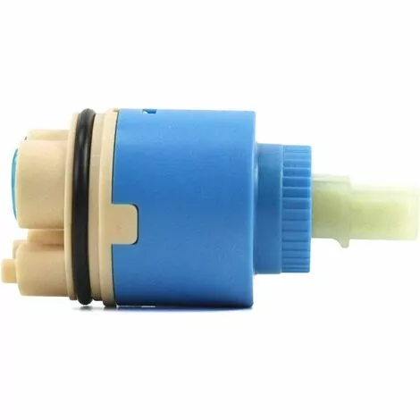 Tinor Replacement Ceramic Cartridge, Ceramic For Mixer Tap, Ceramic Cartridge For Kitchen Or Bathroom 35 Mm, Blue, With Bottom - Image 3