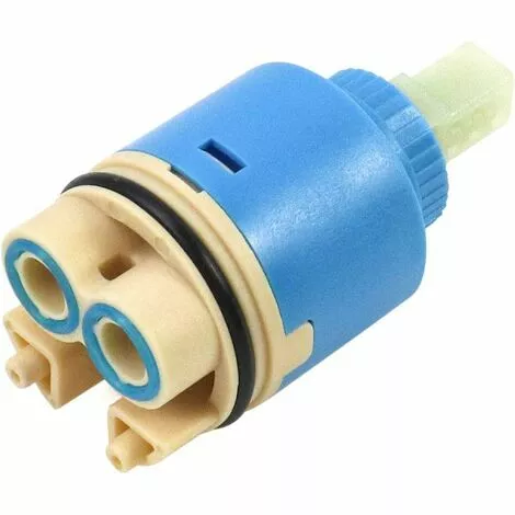 Tinor Replacement Ceramic Cartridge, Ceramic For Mixer Tap, Ceramic Cartridge For Kitchen Or Bathroom 35 Mm, Blue, With Bottom - Image 4