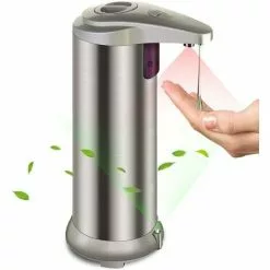 Tinor Hand Soap Dispenser Automatic Touchless Soap Dispenser With Infrared Motion Sensor, Output Control Switches, Waterproof Base, Stainless Steel Body, For Kitchen Bathroom Commercial Hotel Restaurant